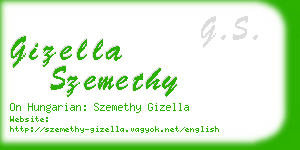 gizella szemethy business card